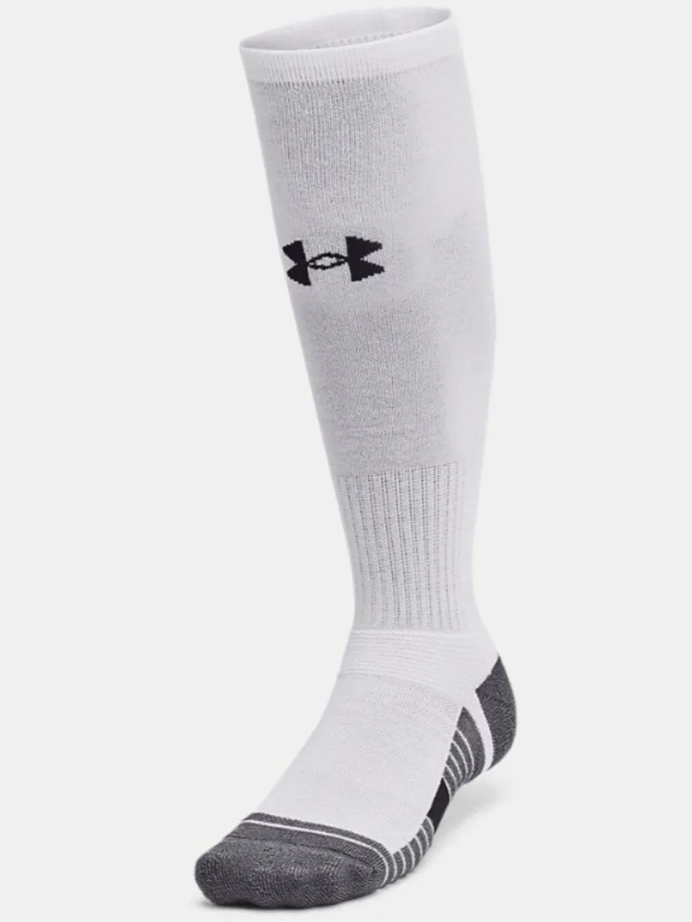 Unisex Size Medium Under Armour Team Over The Calf Socks, White, NWT